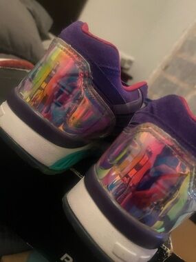 SIGNED by Camron Reebok Purple Iridescent Low-Top Sneakers